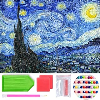 TUFEIMJ 5D Diamond Painting, (50x40CM) Diamond Painting Adulto Completo Drill,DIY Diamond Painting Kit,Diamond Painting Grandi Dimensioni,Pittura Diamante Cielo Stellato Fai da Te