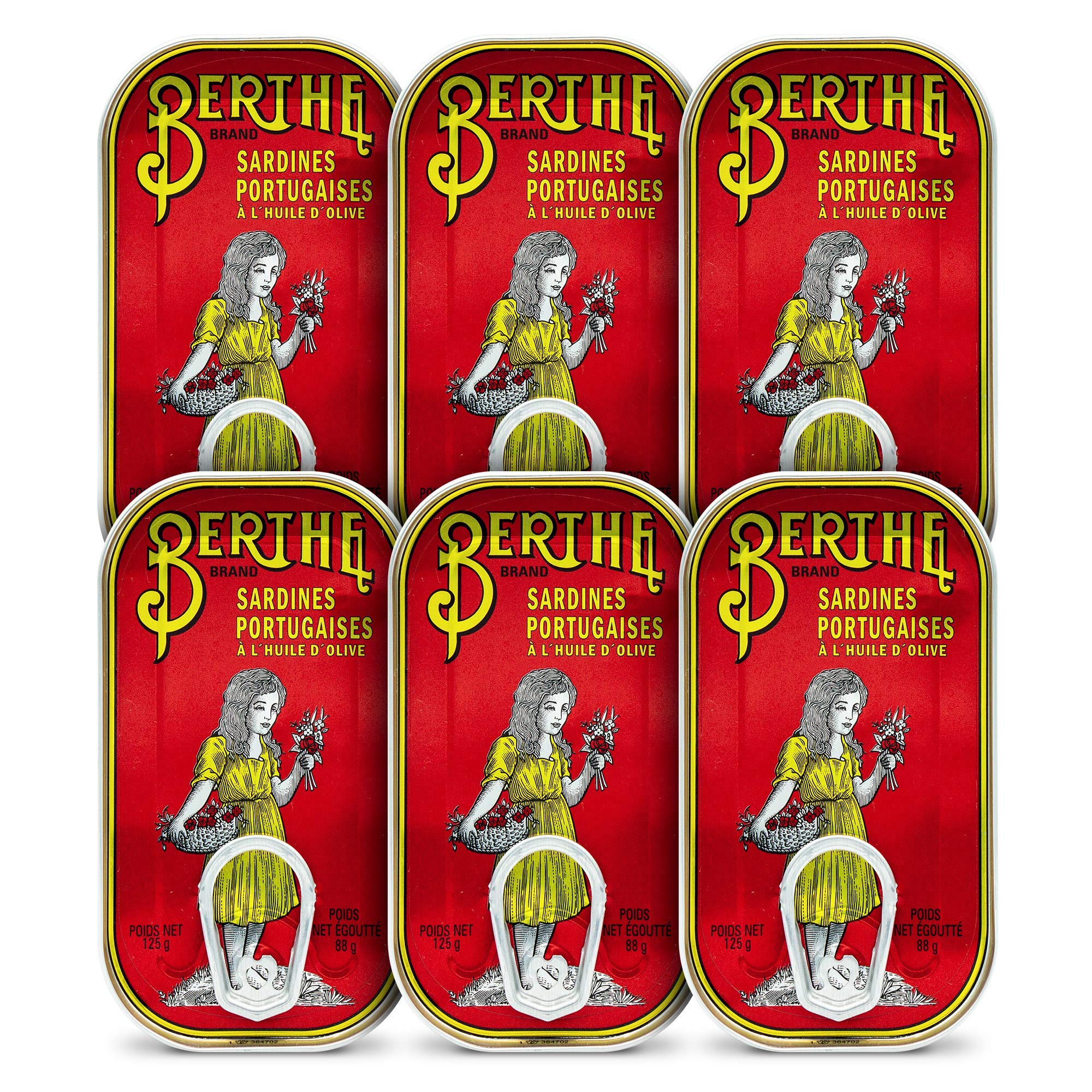 Sardinen in Olivenöl | 6 x 125 g | Berthe | Ramirez | Portugal