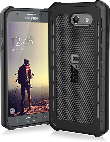 URBAN ARMOR GEAR UAG Samsung Galaxy J3 Emerge Outback Feather-Light Rugged Negro Funda militar probada contra caídas