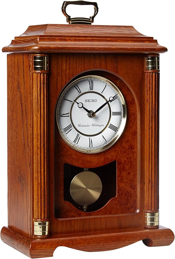 Amazon.co.jp Seiko Mantel Chime with Pendulum Carriage Clock Dark