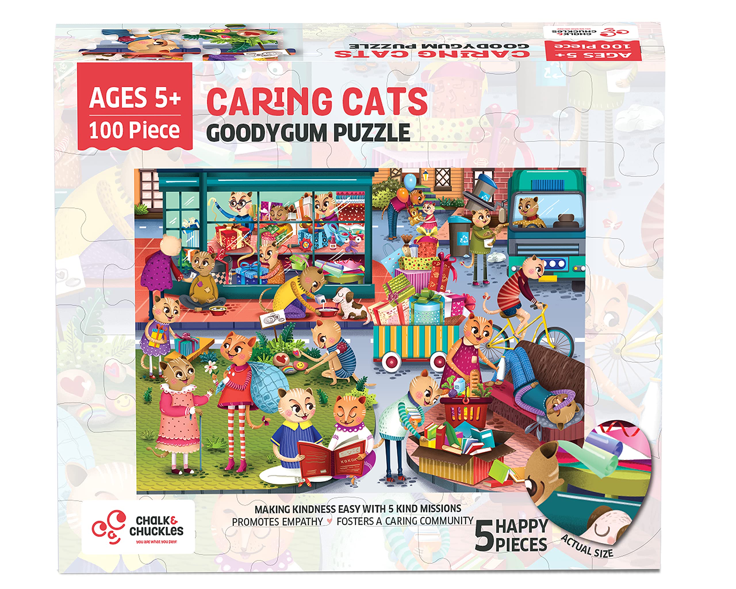 See full amazon price history chart for Chalk and Chuckles 100 Piece Jigsaw Puzzle for Kids Ages 5-9 Years, Gifts for Boys & Girls Age 6, 7, 8, 9 Years, Educational Toy, Social and Emotional Skills (Goodygum Cat) Chalk and Chuckles 100 Piece Jigsaw Puzzle for Kids Ages 5-9 Years, Gifts for Boys & Girls Age 6, 7, 8, 9 Years, Educational Toy, Social and Emotional Skills (Goodygum Cat) (B07R7Q57D7) Amazon Price History, Amazon Price Tracker