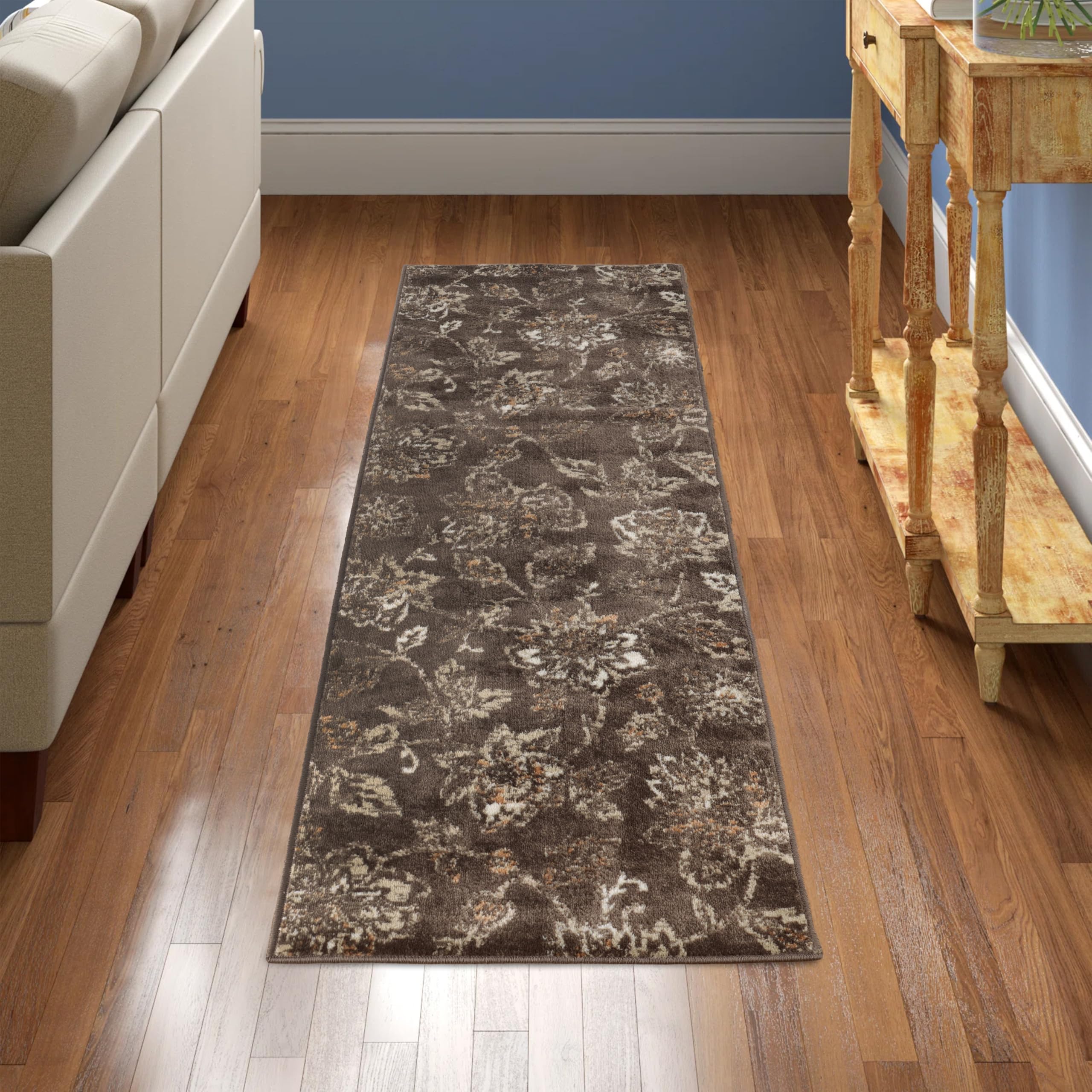 Tapis de couloir grand format 0,7x3,7m idéal pour bureau et entrée de maison