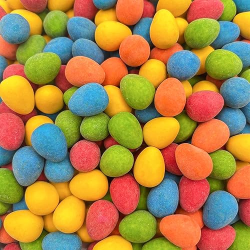 LaetaFood Mini huevos de Pascua dulces, chocolate con leche crujiente brillante cáscara de azúcar, a granel (bolsa de 3 libras)