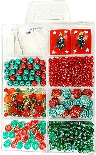 Miniatura 1 de Linpeng BB-08 - Cuentas de semillas verdes de 4 a 0.906 in, cuentas cuadradas rectangulares planas para árbol de Navidad. Gancho de cordón de 0.78