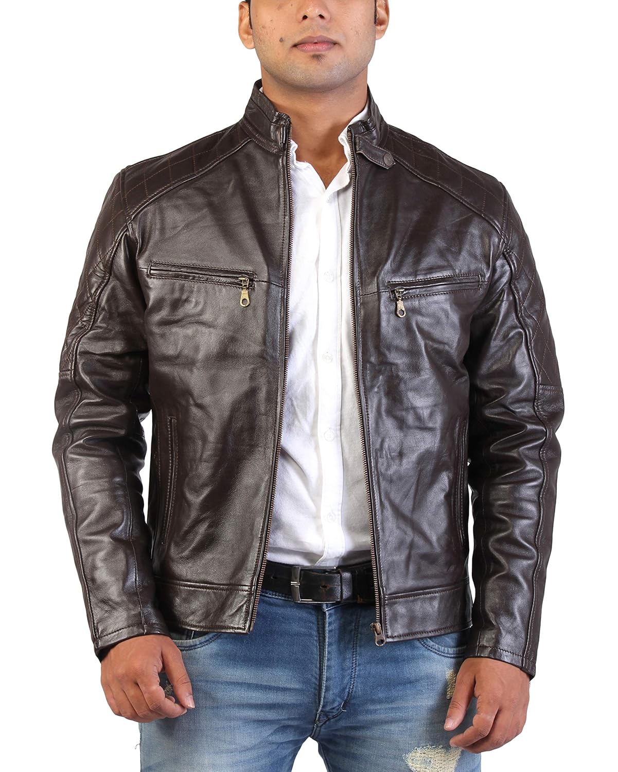 BODYGUARD Men’s Leather Jacket (AR 11-XL, Brown, X-Large)