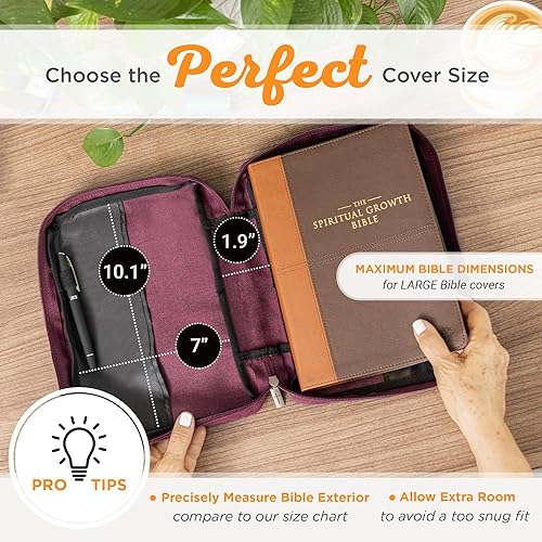 Miniatura 177 de Funda de lona para hombres y mujeres con cremallera para Biblia o libro con asa. Azul marino/Be Still