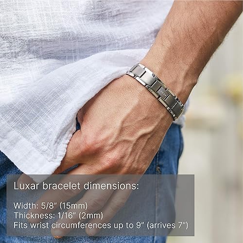 Miniatura 2 de Pulsera magnética de titanio para hombre  LUXAR Double Magnet Strength, Titanio, No es una piedra preciosa