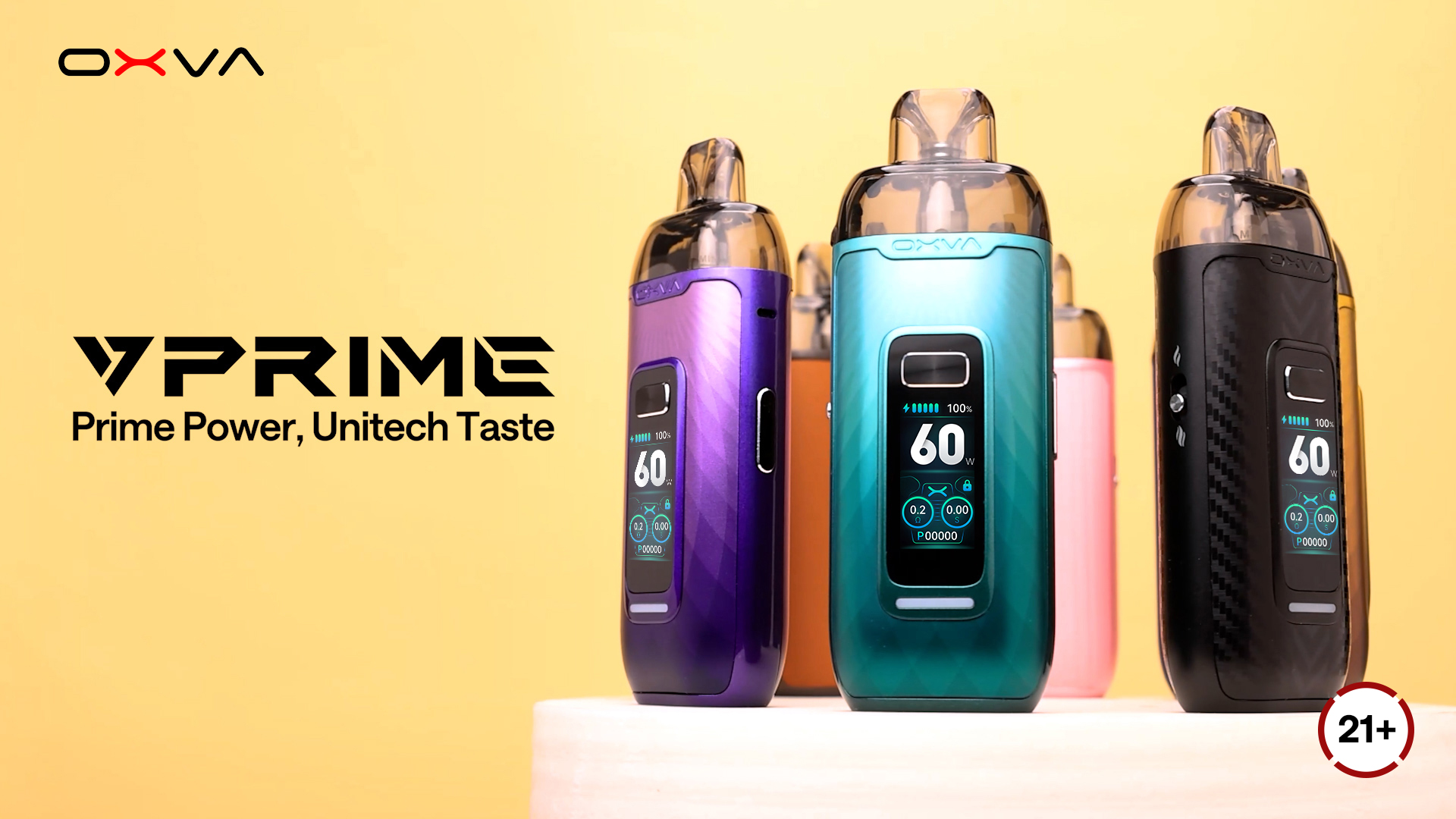 VPRIME Kit Blue Leather Vape Kit Pod Kit INCLUDES VPrime 0.2 Ohm + 0.6 Ohm  Pods Cartridges 60W 2600mAh HUGE Battery 3D SCREEN Long Lasting Vape  Starter Kit Pen Compatible with No