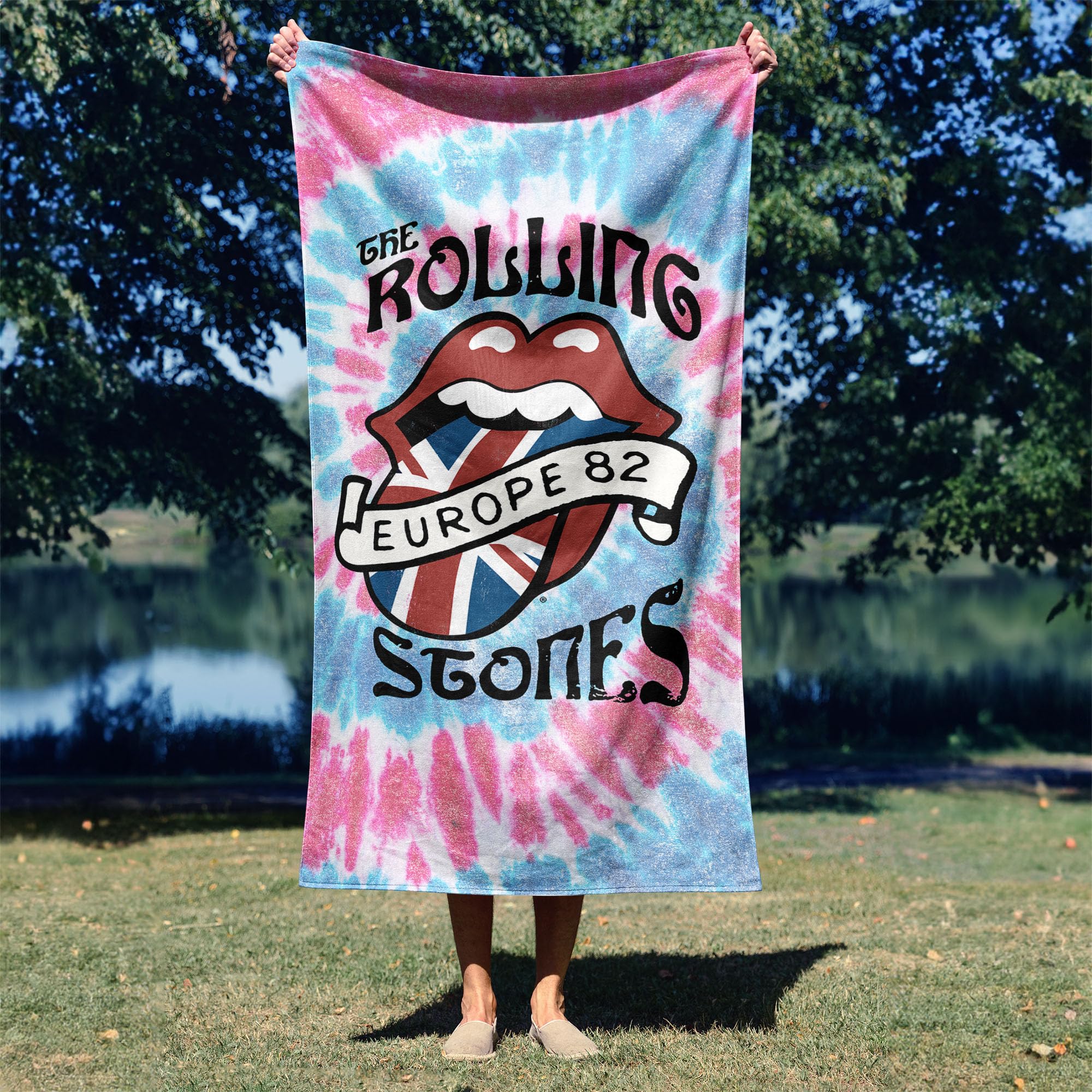NORTHWEST The Rolling Stones European Tour Strandtuch, Rock and Roll Pool und Badetuch, weich und saugfähig, schnell trocknend, 76,2 x 152,4 cm
