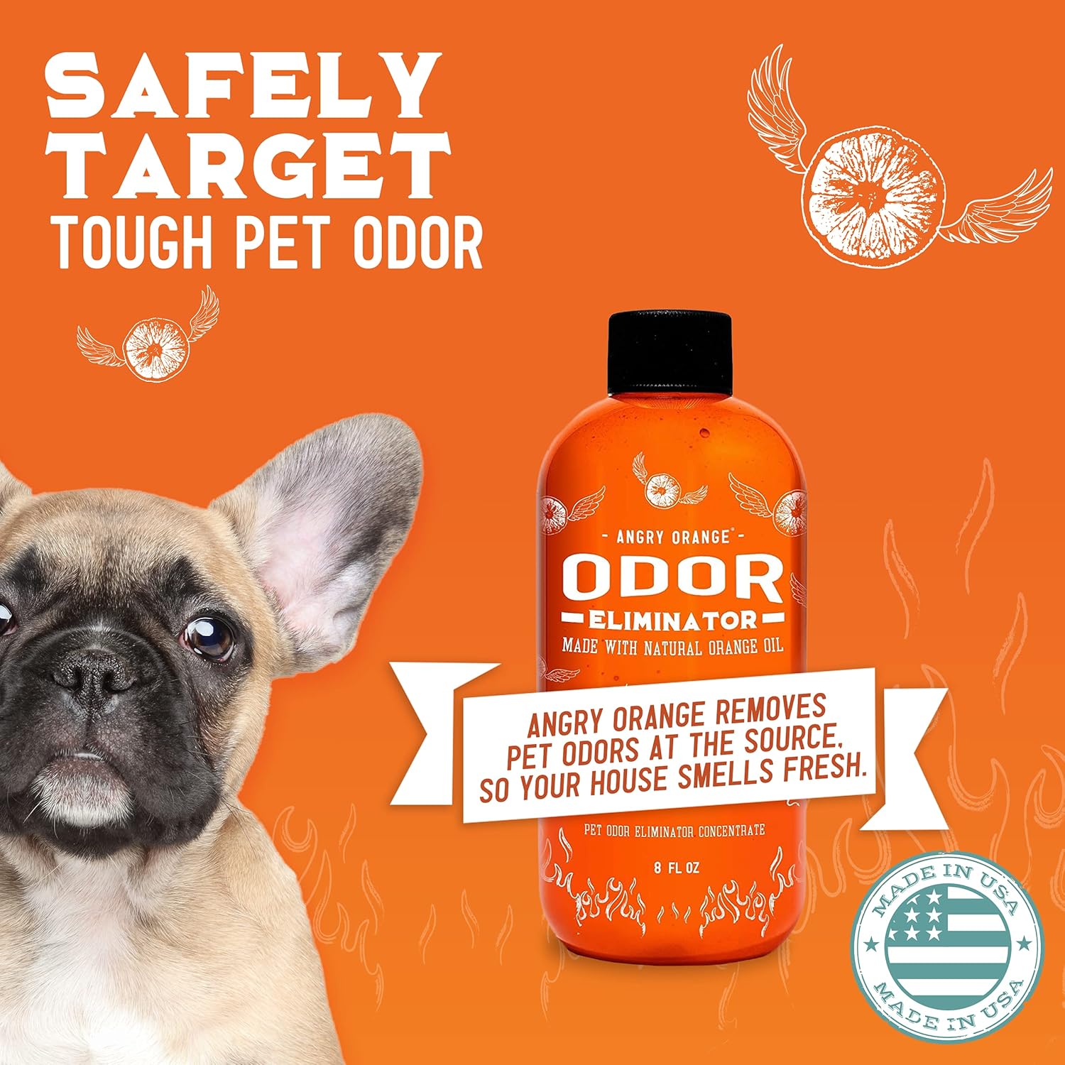 Buy Angry Orange Pet Odor Eliminator for Home 8oz Dog and Cat Pee