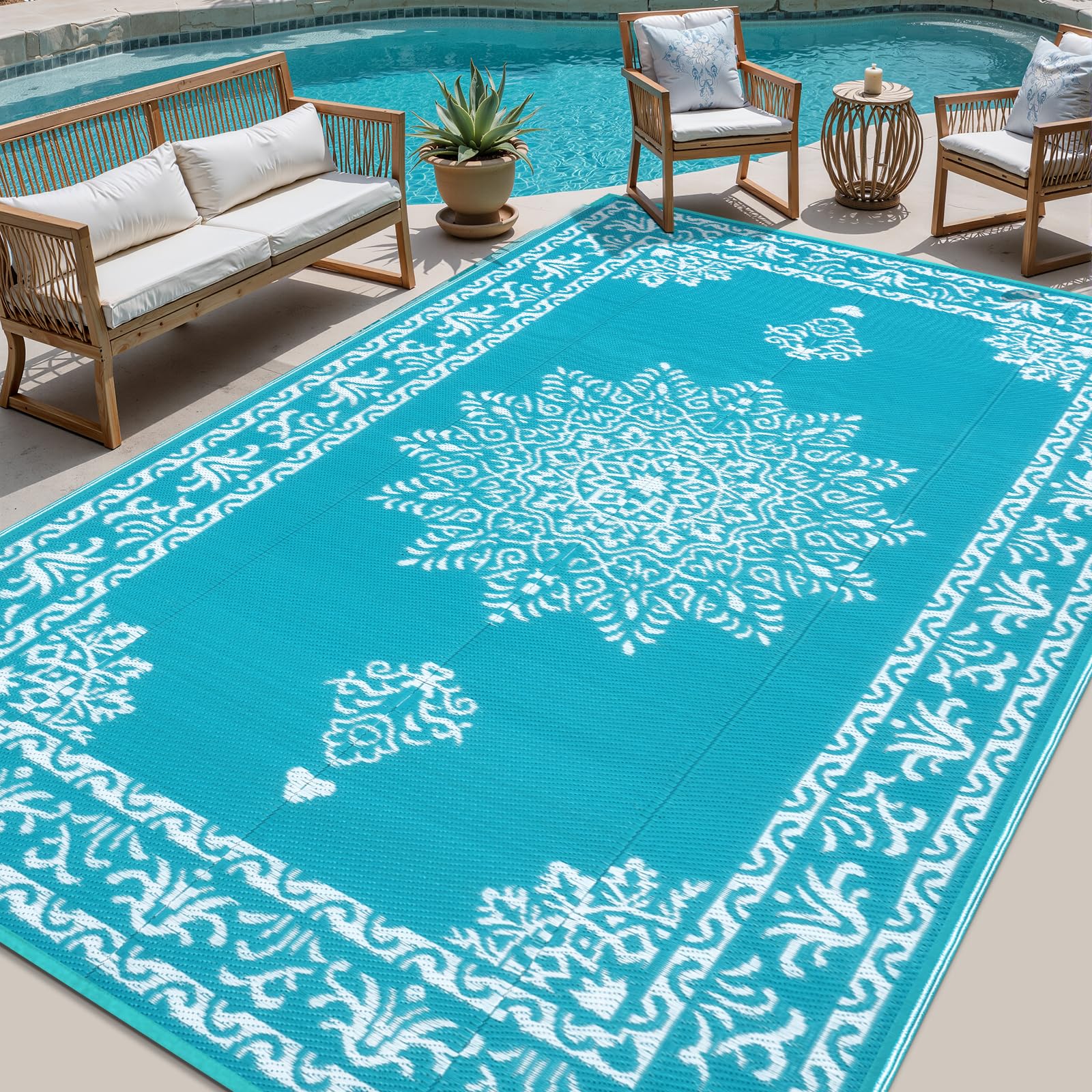 Yamaziot Plastic Straw Rug