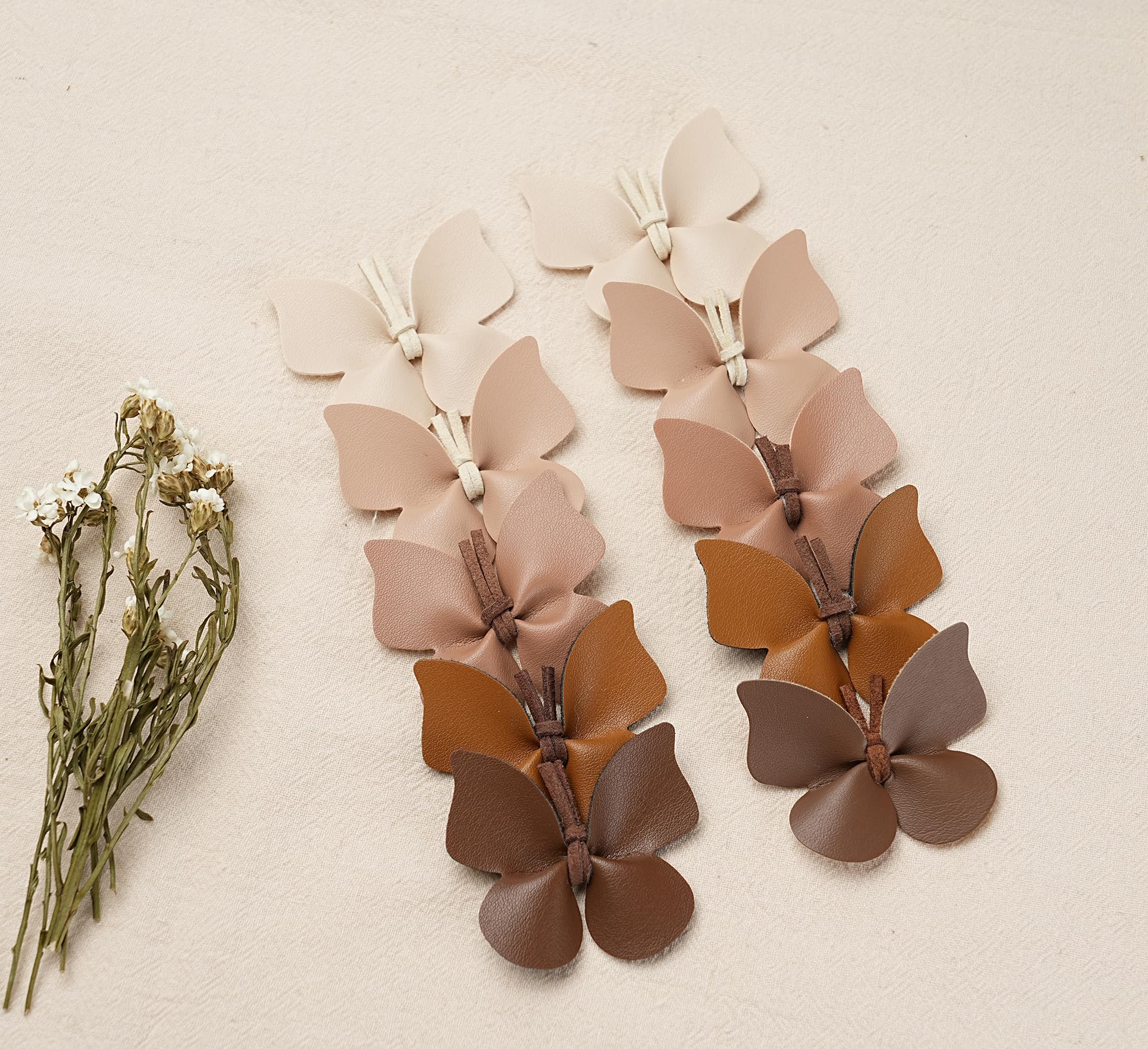 Butterfly Hair Clips Leather Bow Alligator Hair Accessories for Girls Women Amazon.com : Bubbow 20 pcs Butterfly Hair Clips for Girls  main image 3