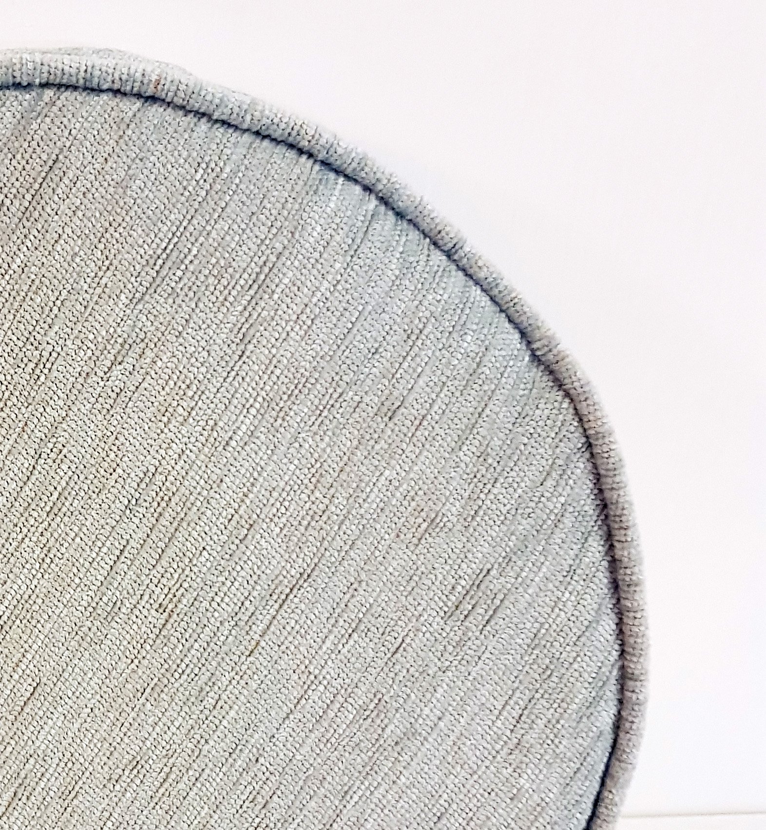 Homestreet Luxury Round Stool Seat Pad in Deep Dyed Chenille Fabric 12 inch circular seat pad with elastic under to secure,made in the UK from (duckegg)