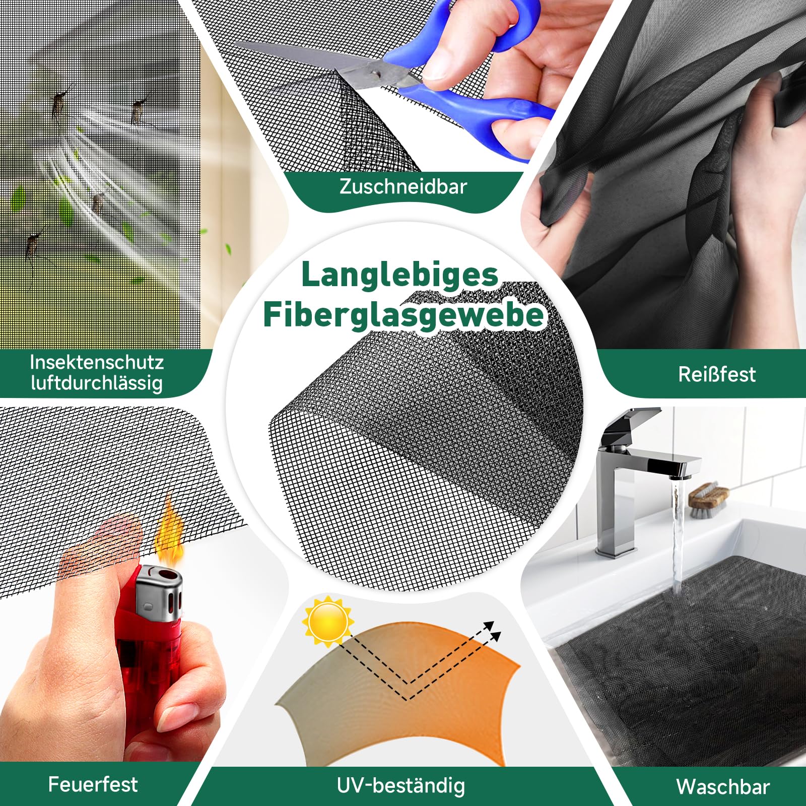 Fliegengitter Fenster Magnet,DIY 130 x 150 cm Insektenschutz Magnetfenster, Einfache Montage ohne Bohren,Magnet Rahmen für Fliegengitter Fenster,Schwarzer Rahmen schwarzes Netz
