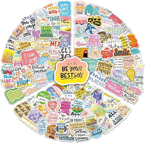300 calcomanías inspiradoras con citas para adolescentes, estudiantes, profesores, calcomanías motivacionales para botellas de agua, calcomanías