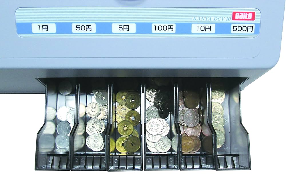 硬貨選別機 プリンター付き 計数機 Amazon | ダイト 硬貨選別計数機 プリンター機能付 DCV-10P