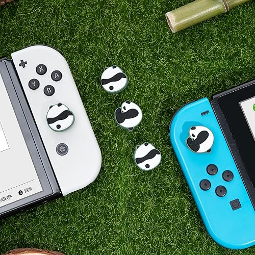 Vista 7 de GeekShare 4 tapas de agarre de pulgar para interruptor, bonitas tapas de silicona para joystick, cubierta antideslizante para palanca de pulgar
