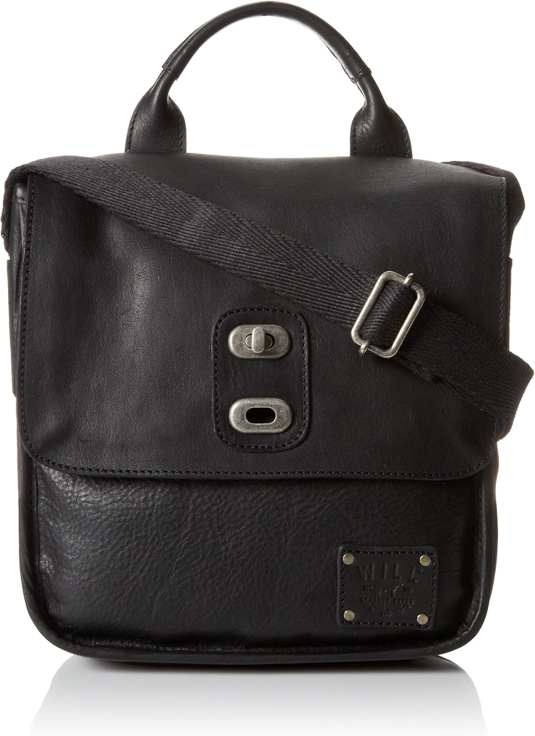 Will Leather Goods Men's Bowdie Small Crossbody Messenger Bag, Back, One Size