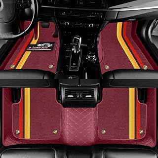 Double Layer Car Floor Mats for Chevrolet for Volt 2015-2018 All-Weather Protective Mats Full-Coverage Front and Back Liner Mats for Protection Non-Slip Floor Liner Wine Red