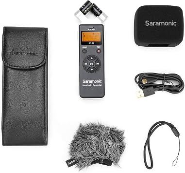 Saramonic Handheld Recorder w/Stereo X/Y Cond. Mics, 8GB Card, Furry & Foam Windscreen, Case, More (SR-Q2)