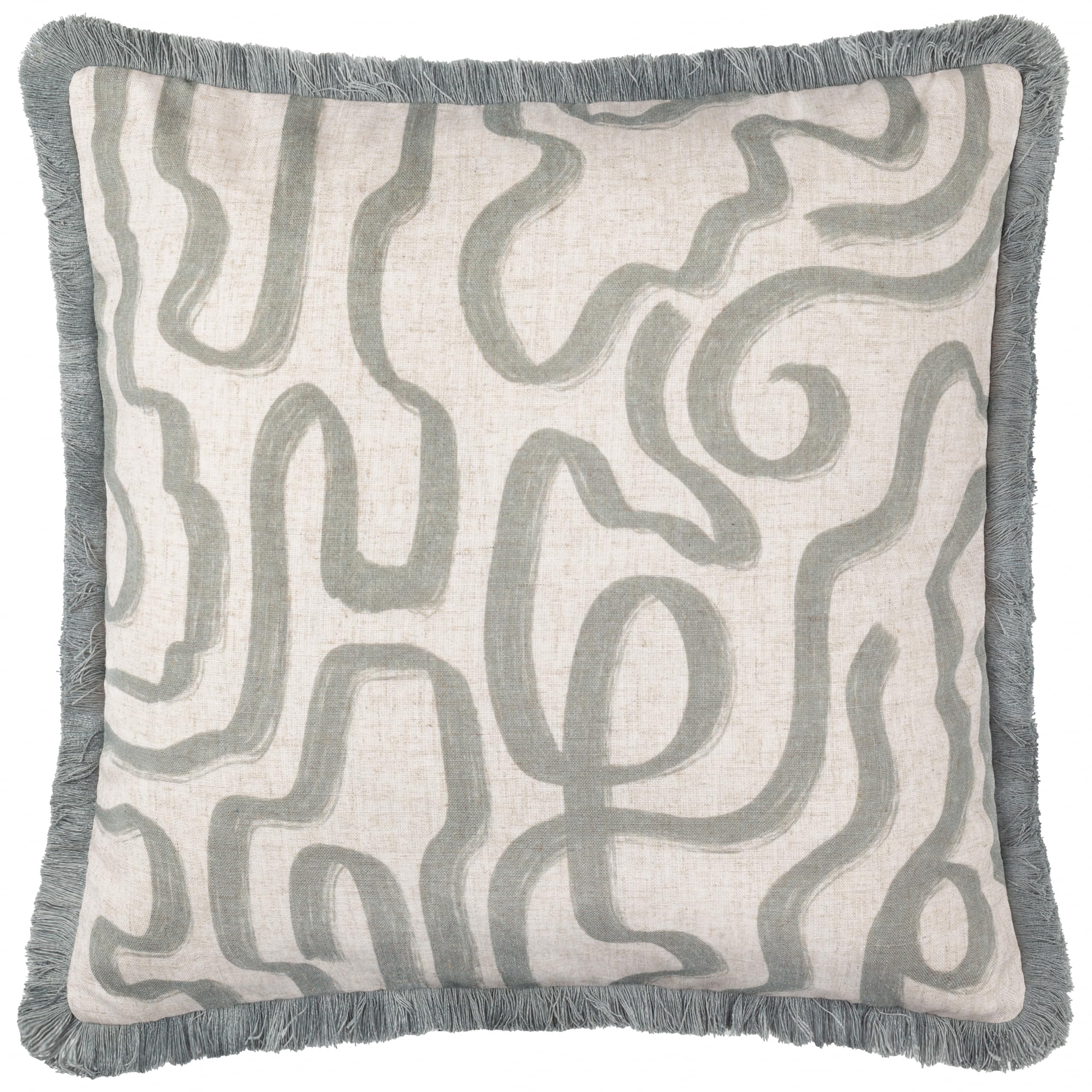 Höem Hoem Lina Abstract Printed Feather Rich Cushion