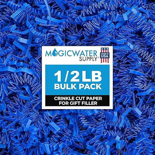 Miniatura 239 de MagicWater - Papel de corte arrugado para cestas de regalo, 1/2 libra, marfil claro, perfecto para relleno de papel triturado, relleno de cesta