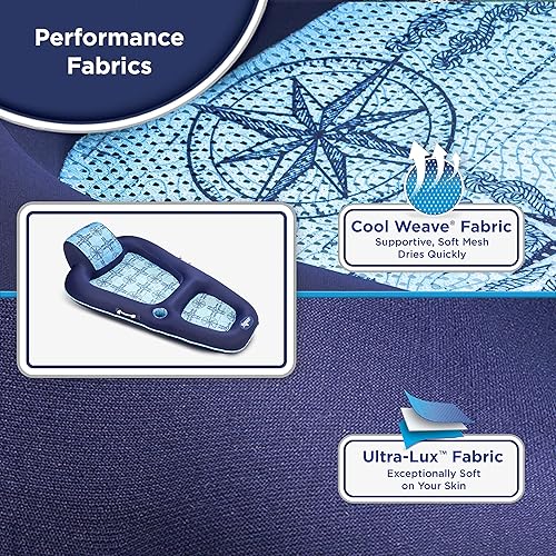 Miniatura 7 de Aqua Luxury - Flotadores inflables de piscina para adultos con reposacabezas, respaldo, reposapiés y portavasos - Varios coloresestilos