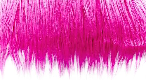 Miniatura 43 de Tiras precortadas de tela de piel sintética lanuda y esponjosa para gnomos, barba, cosplay, decoración enana (blanco, 8 x 60 pulgadas)