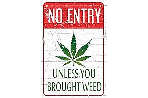 Man Cave Ideas Yard Stuff Weed Decor Funny Metal Sign