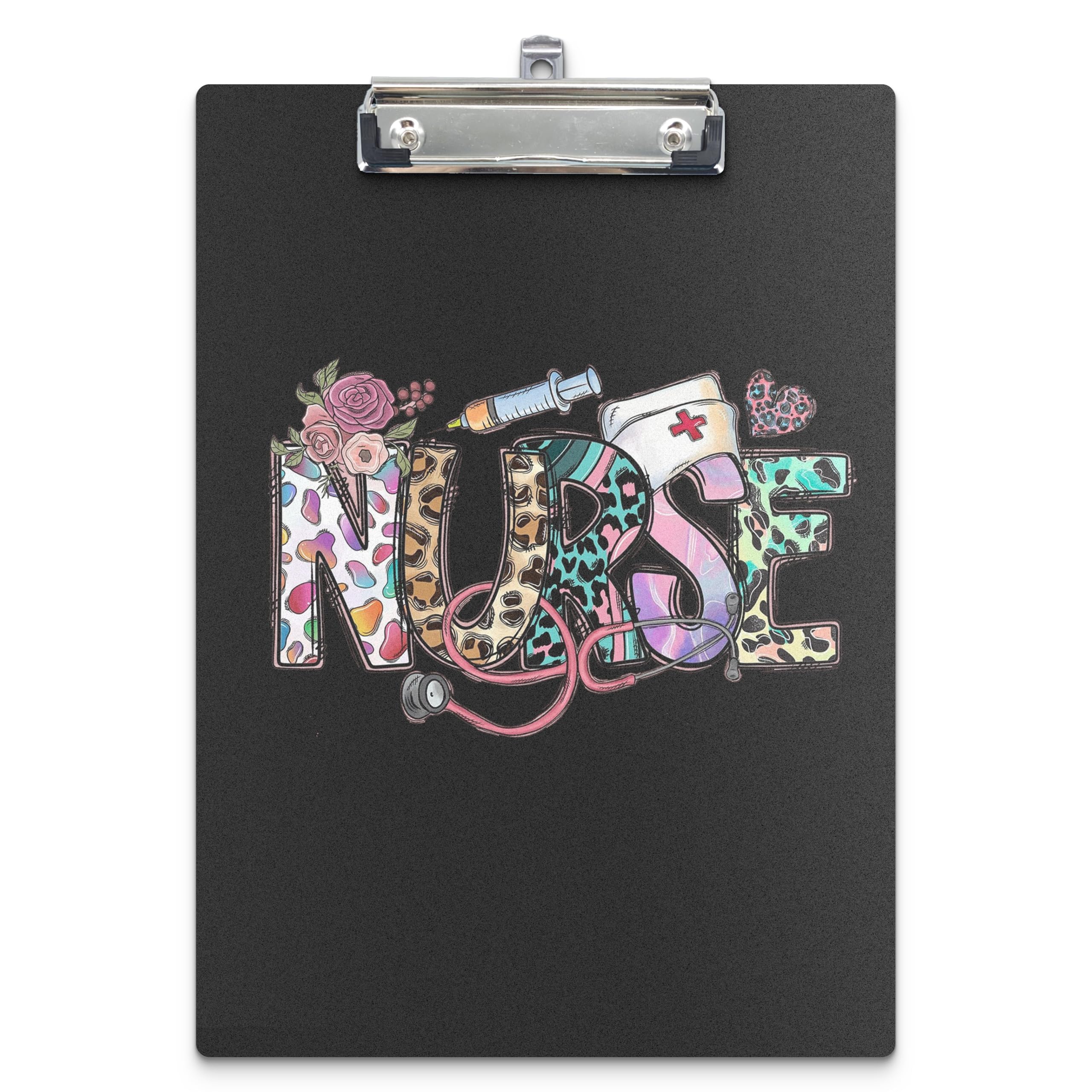 Nurse Clipboard, Clipboard for Nurses Nursing Students, Leopard Nurse Wooden Clip Boards, Medical Clipboard, Nursing Clipboard, Standard A4 Letter Size 9x12.6 Inch