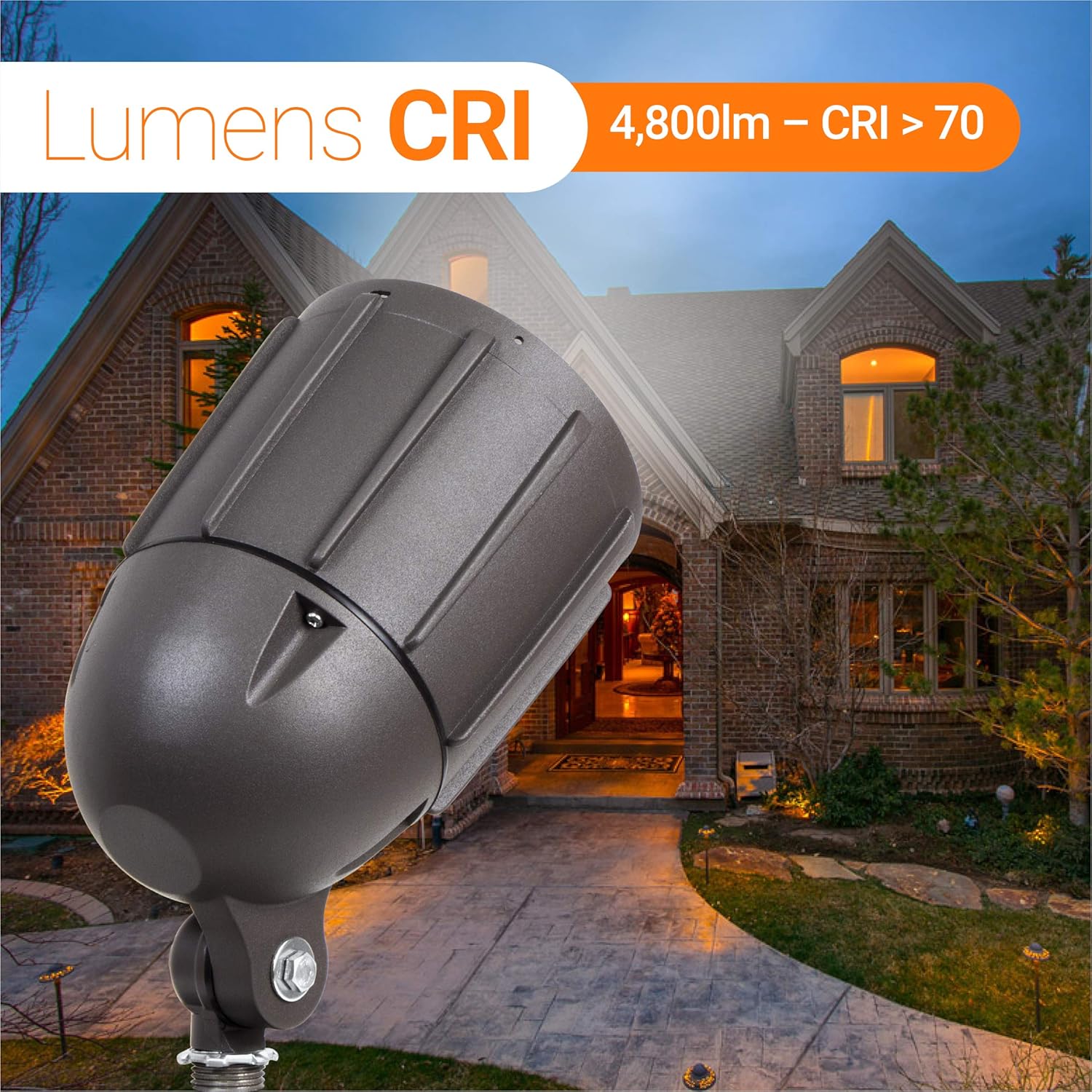 Black Friday - 50% OFF 40-Watt LED Bullet Flood Light for 120 Volt Outdoor Landscape Lighting, 4800 lm, Bronze, 200W MH Equal, Flagpole Light, 22° Spot Beam, Monument Sign Lighting, Warm White (3000K, 1-Pack) Get Discount Offer 40-Watt LED Bullet Flood Light for 120 Volt Outdoor Landscape Lighting, 4800 lm, Bronze, 200W MH Equal, Flagpole Light, 22° Spot Beam, Monument Sign Lighting, Warm White (3000K, 1-Pack)