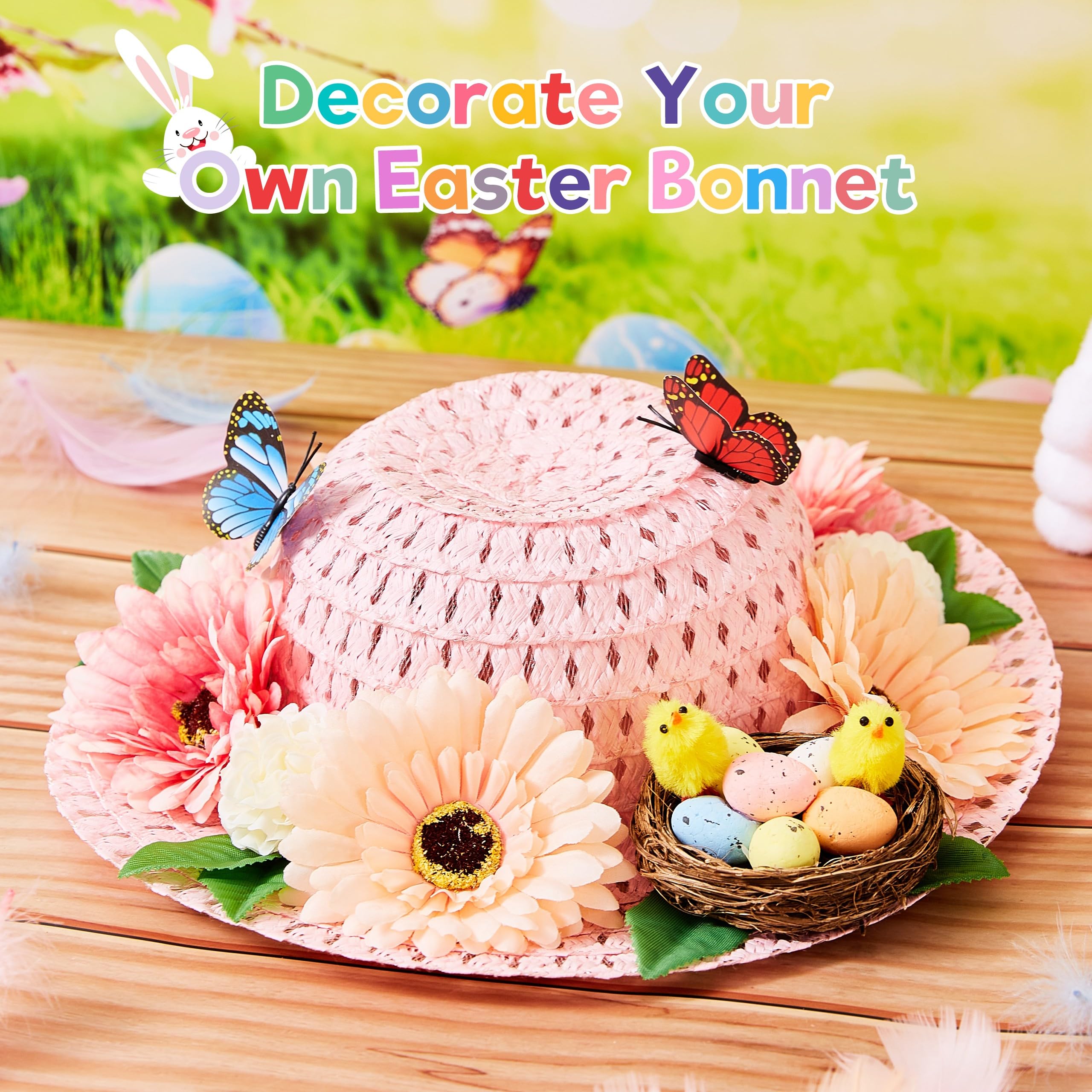 Easter Hat Floral Egg Flowers Bunny Garden Butterfly Festival Bonnet Spring Big Hat Trend Roundup | Easter Bonnet Parade — New York Handmade  main image 4
