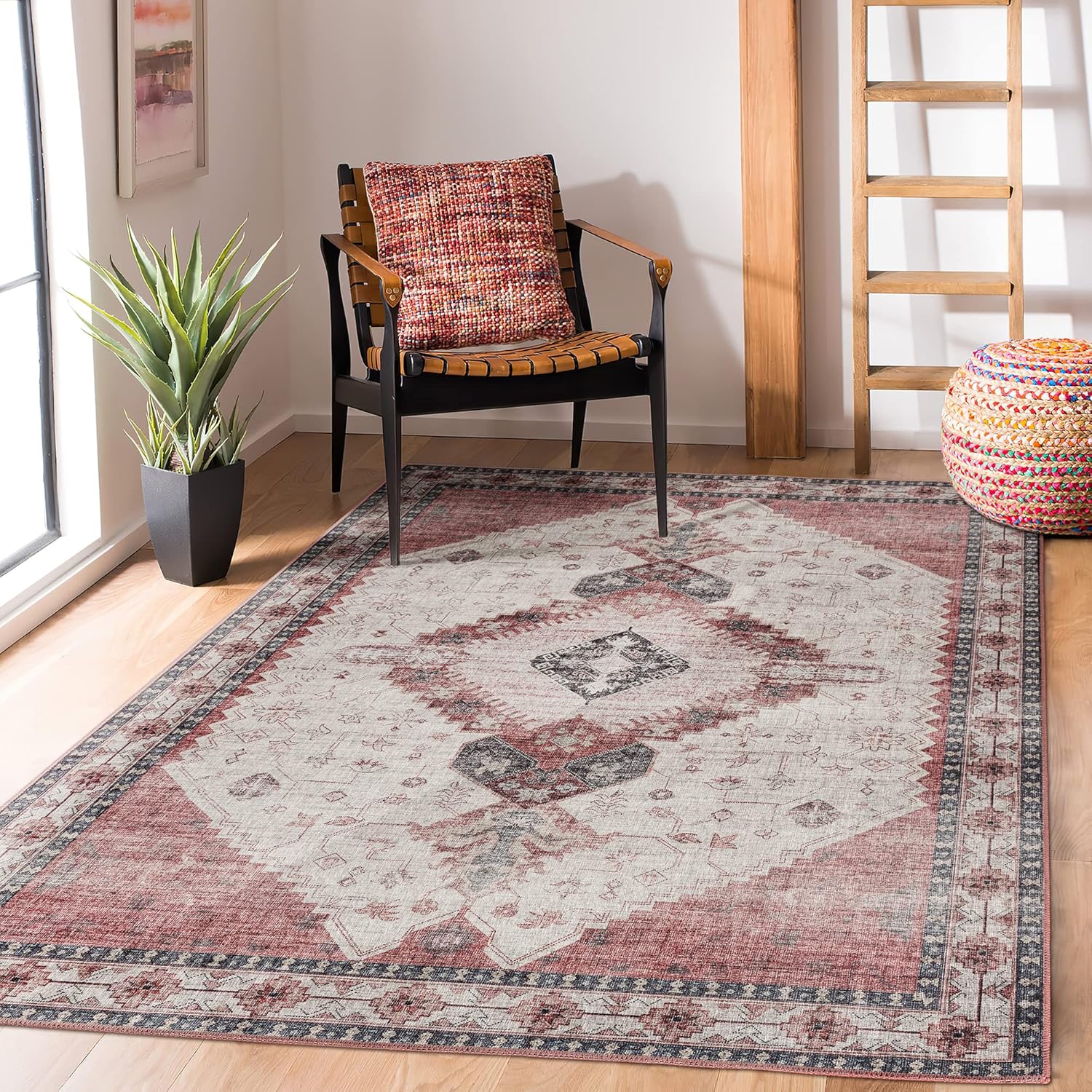 Art&Tuft Area Rug 3x5, Machine Washable Area Rugs for Living Room, Pet