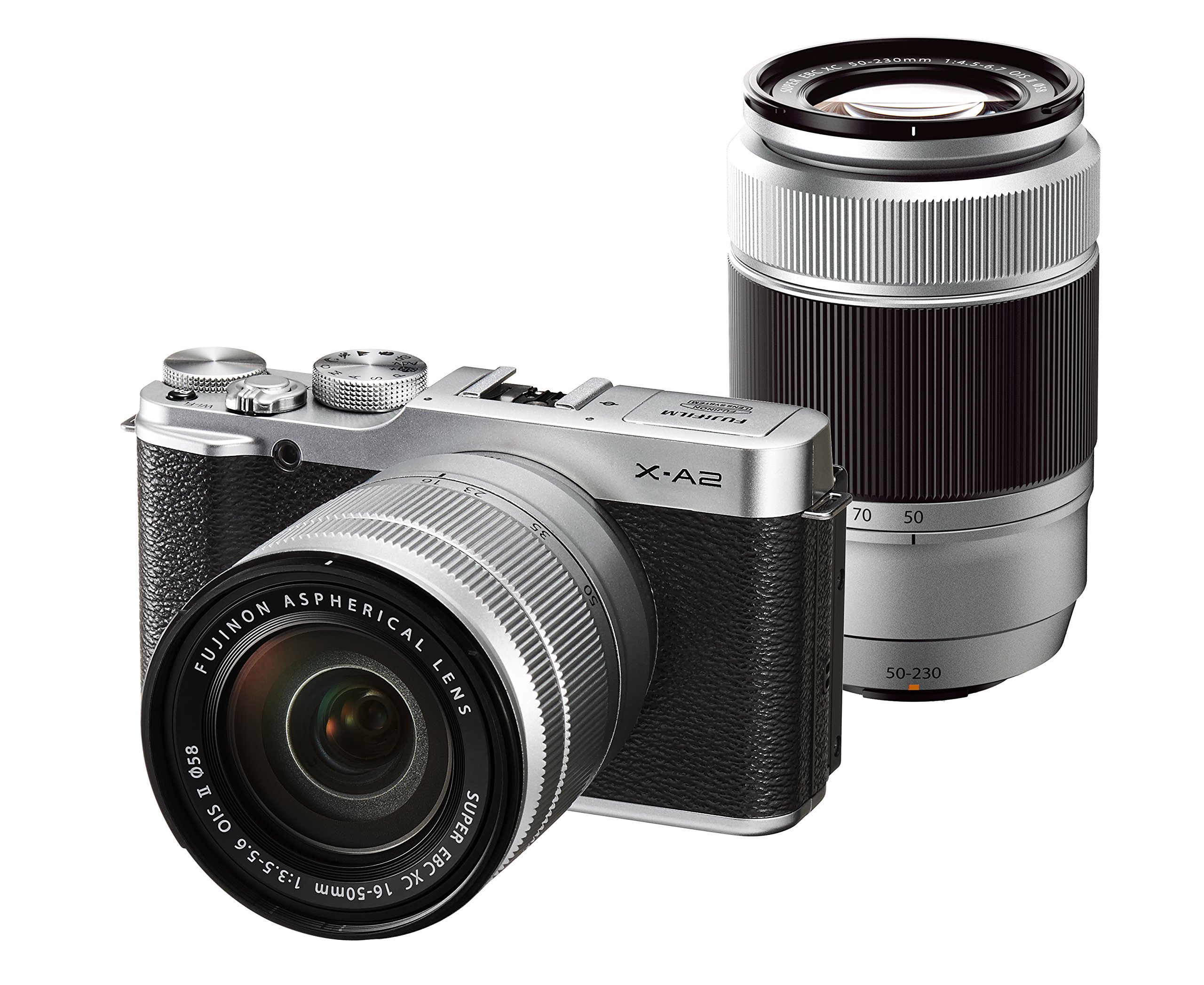 FUJIFILM ミラーレス一眼 X-A2 ダブルズームレンズキット シルバー X-A2S1650II/50230II