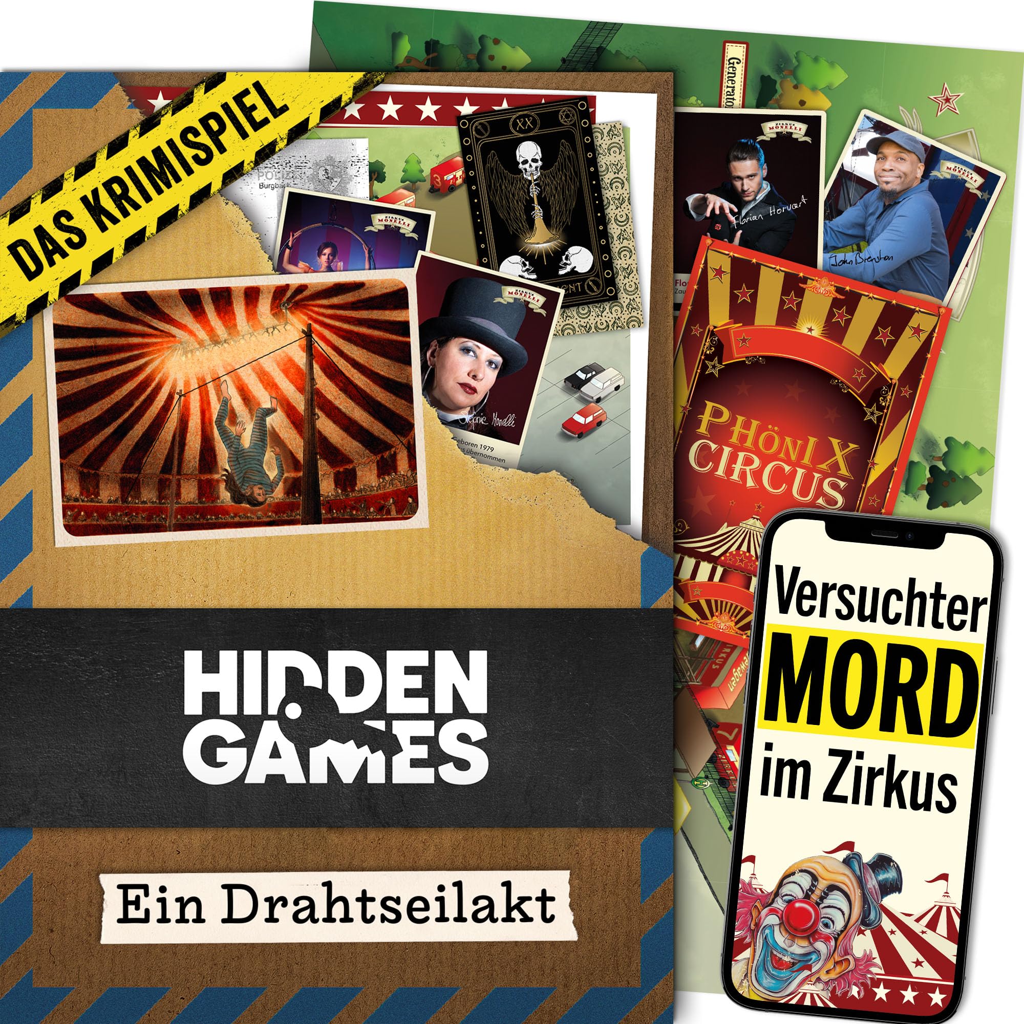 Hidden Games Tatort - EIN Drahtseilakt | Krimispiel | Ermittlerspiel für zu Hause | Detektivspiel | Escape Room Spiel | Cold Case Fallakte lösen | Krimispiele für Erwachsene | Krimigame | Crimegame