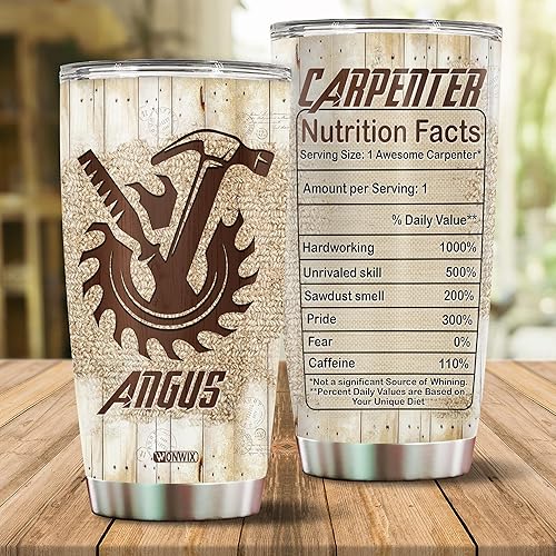 Miniatura 2 de Regalos personalizados de carpintero para hombres, mujeres, mamá, papá, taza de café, taza de viaje, termo con aislamiento de acero inoxidable de 20