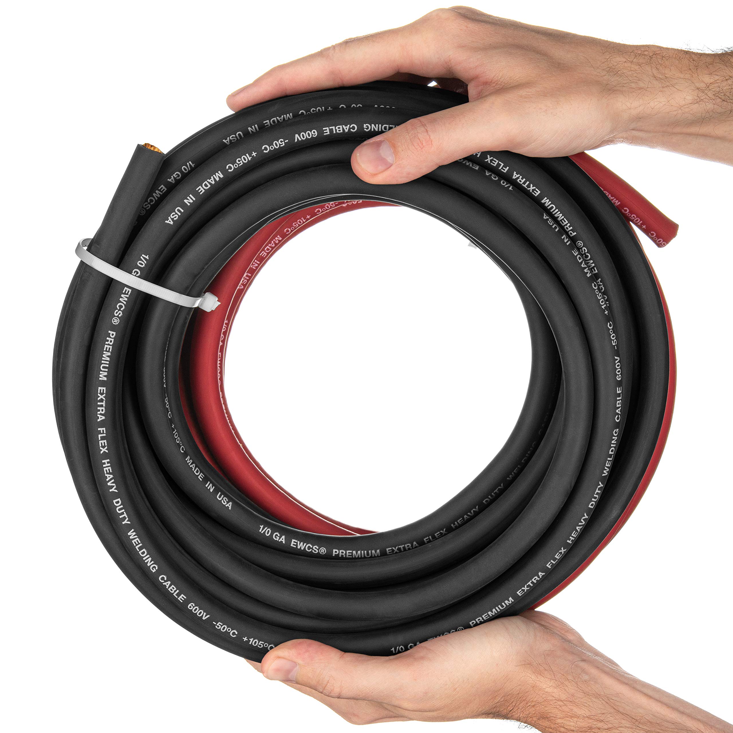 EWCS Schweißkabel 6 AWG, Extra Flexibel – 6 Meter, Rot, 600 V Für Schweißgeräte, Motoren & Generatoren