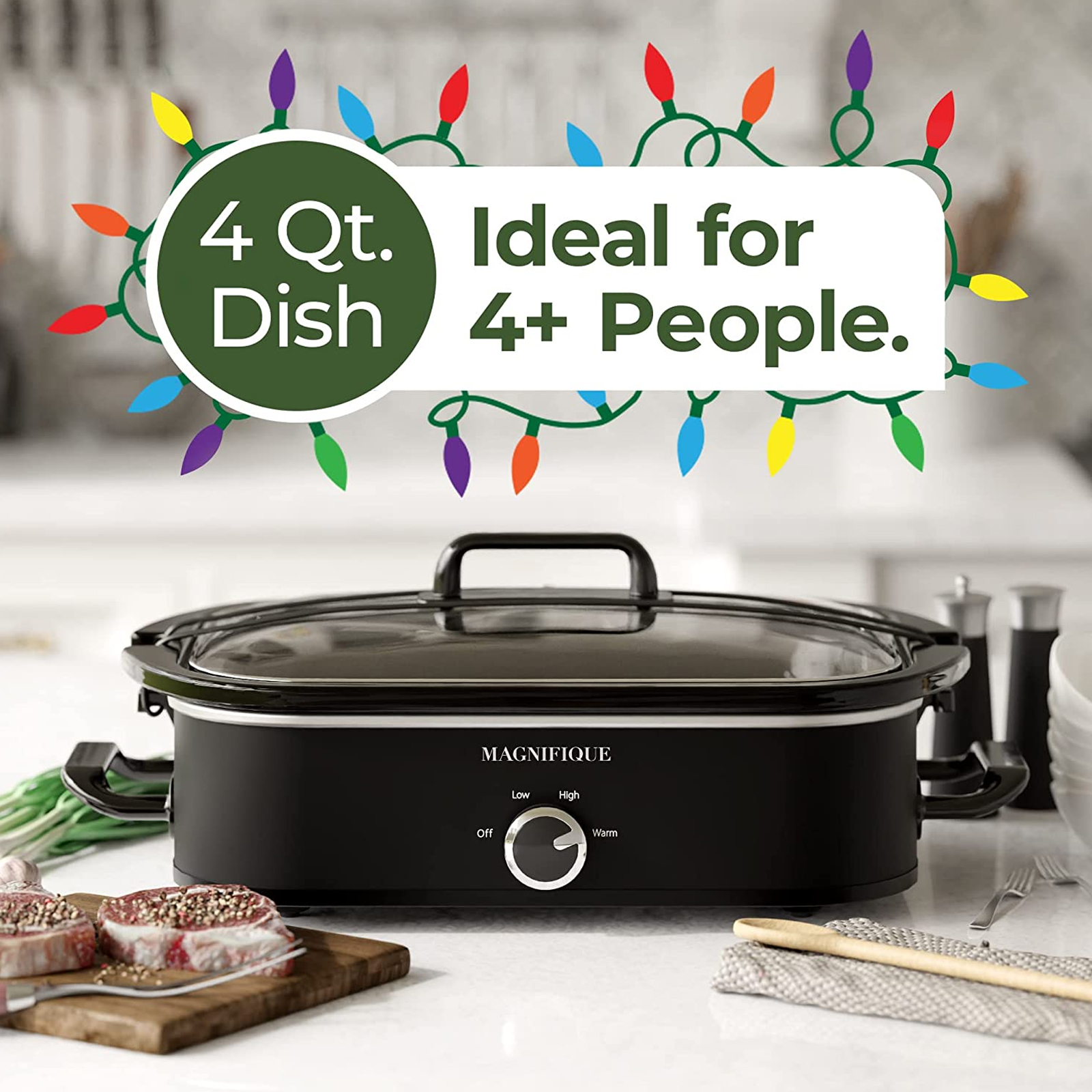 Amazon.com: 4-Quart Slow Cooker with Casserole Manual Warm Setting