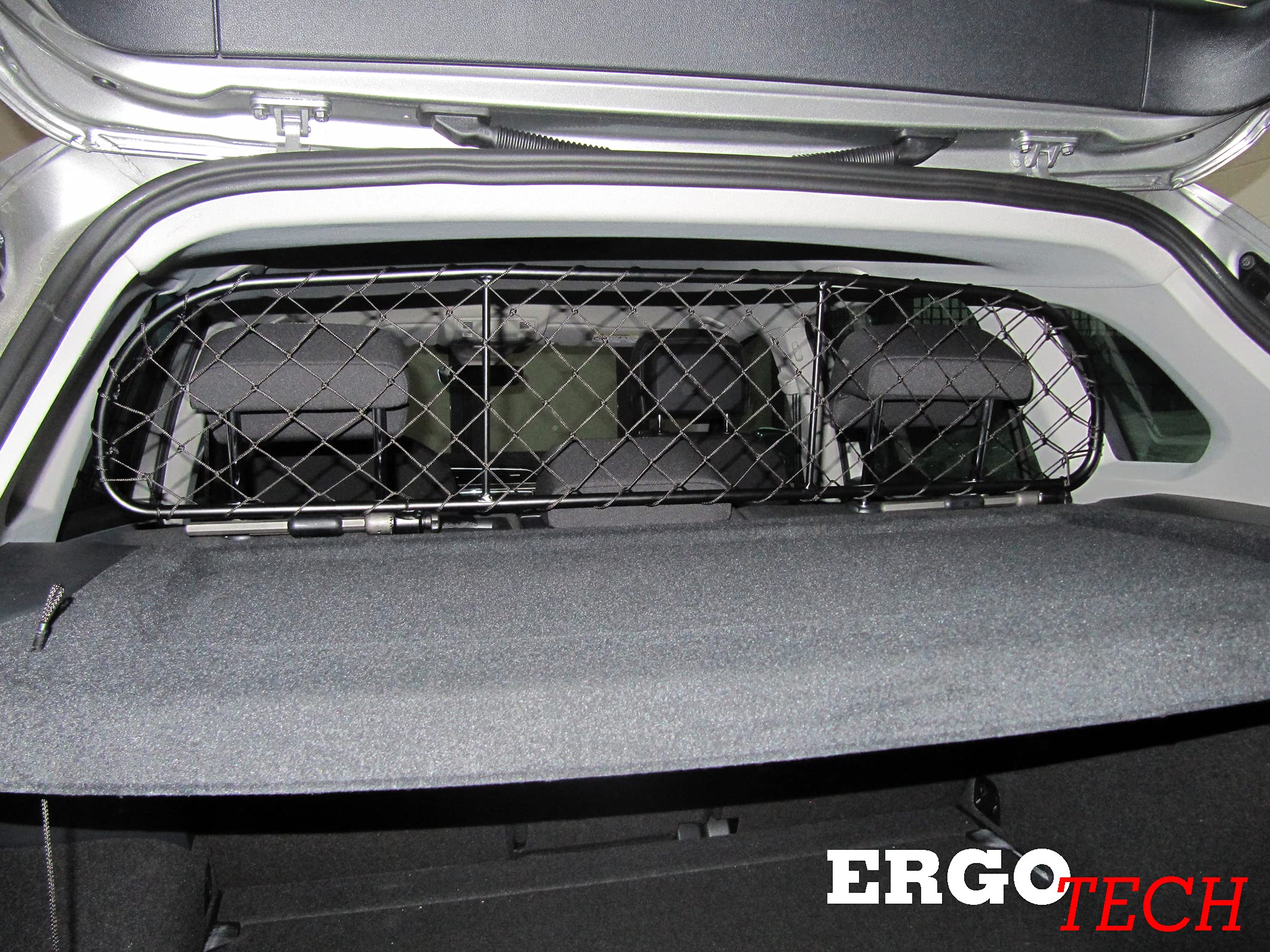 ERGOTECH Divisorio Griglia Rete Divisoria per Volkswagen Tiguan (2016-2024) RDA65-S8, per Trasporto Cani e Bagagli