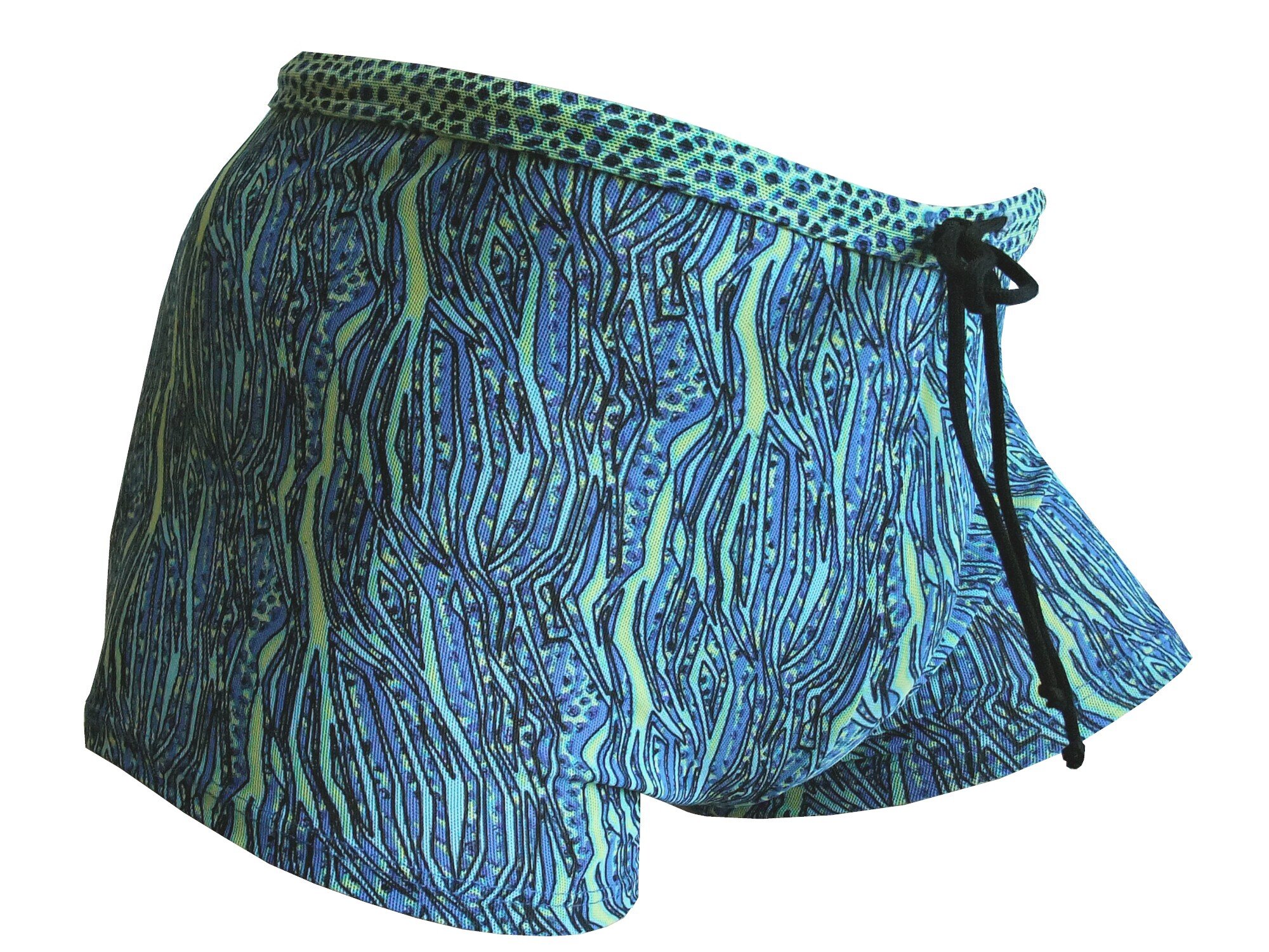 Solar - Bañador - Rayas - para hombre blau/türkis/gelb gemustert 40
