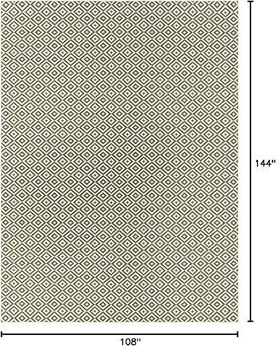 Miniatura 2 de Rugs.com Jill Zarin Outdoor Collection Alfombra  9 x 12 pies alfombra de tejido plano beige perfecta para salas de estar, comedores grandes y planos
