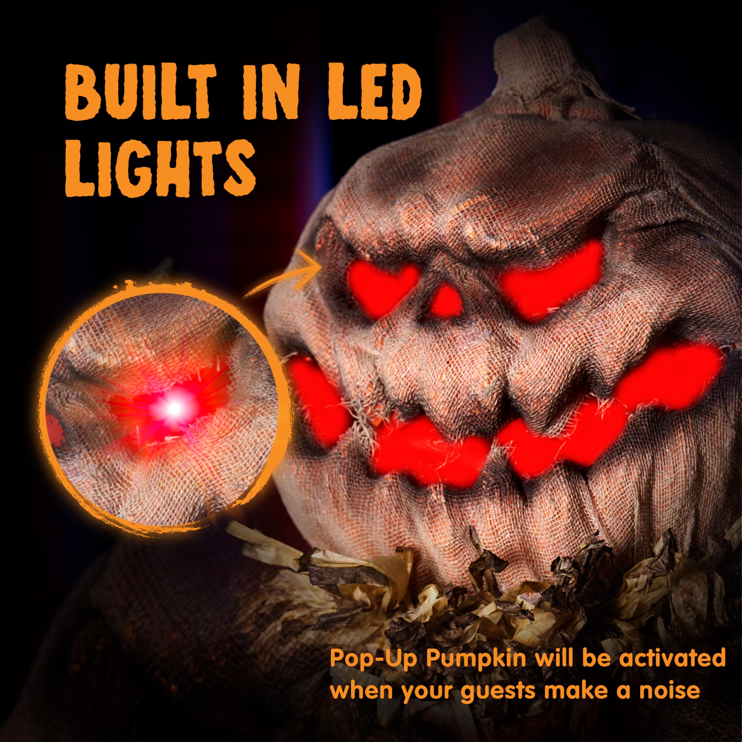 Halloween Pumpkin LEDストロボライト付き Amazon.com : JOYIN 67