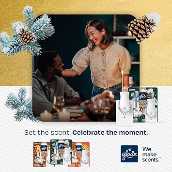Glade PlugIns Starter Kit, Air Freshener, Twinkling Pine & Cedar, 1.34 fl oz, 1 Warmer + 2 Refills