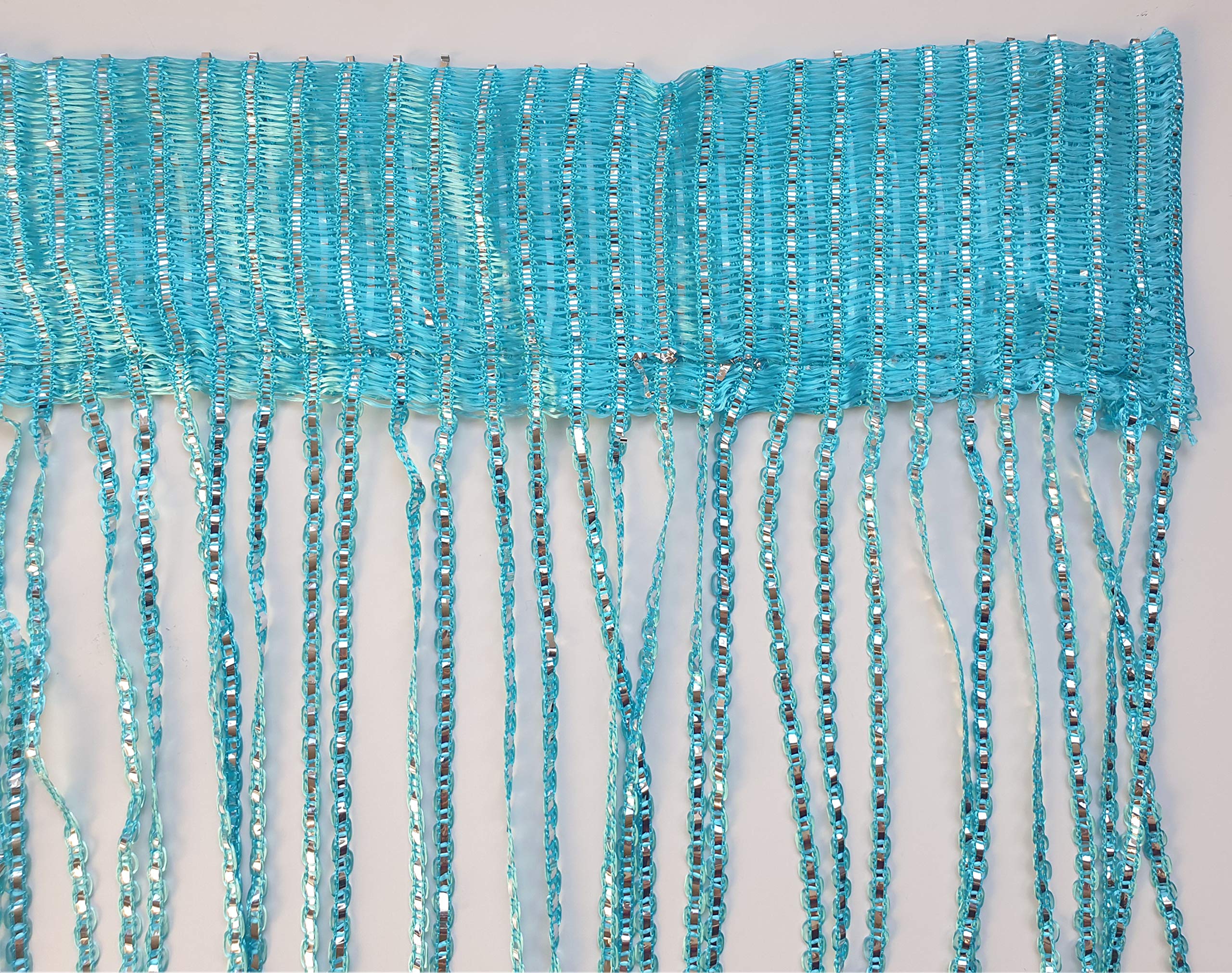 Cushion Mania Turquoise Blue Hanging Braided Curtain String Door Window Curtains Tassel Fly Screen Panel (Turquoise Blue)