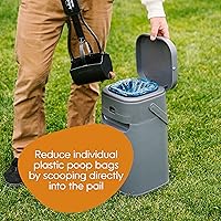 Vista 6 de Pet Genie Pail Sistema de eliminación de desechos de perros para control de olores con 1 repuesto de inicio (14 pies) + 1 paquete de repuesto Pet