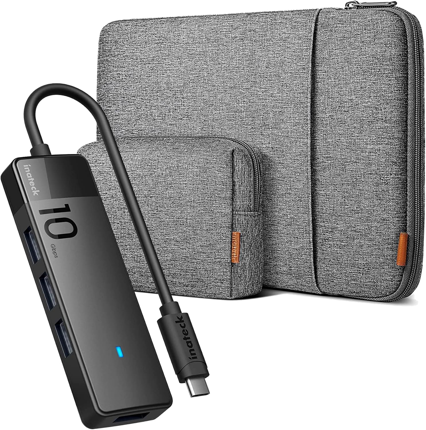 Inateck USB 3.2 Gen 2 USB C Hub 10Gbps with 13 Inch Case