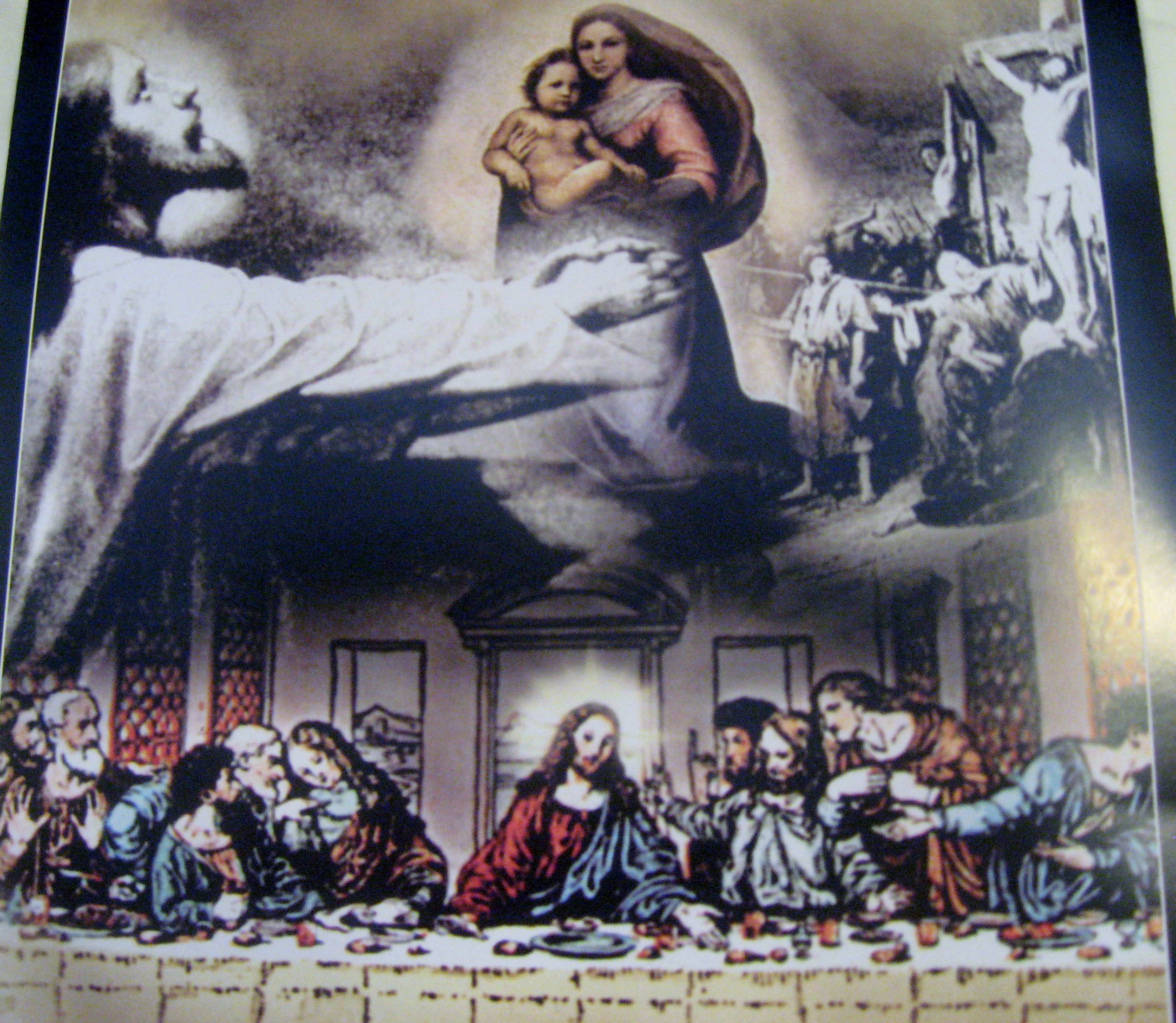 Trail Town Finds Super Soft 60" Last Supper Blanket Throw Very Dramatic Images