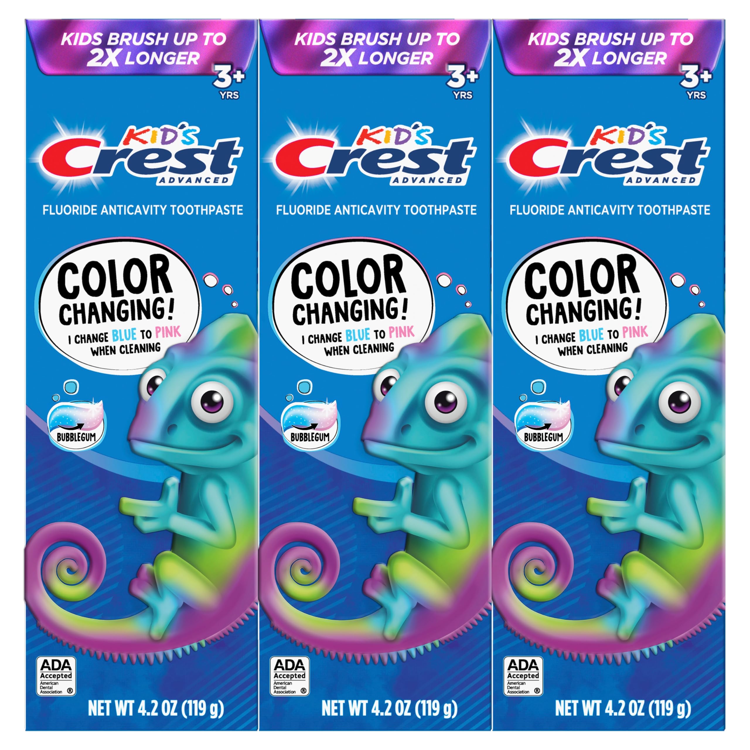 Crest Advanced Kids Toothpaste - Color Changing! -6 Crest Advanced Kids Toothpaste - Color Changing! -6