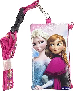Disney Frozen Elsa and Anna KeyChain Lanyard Fastpass ID Ticket Holder Pink - coolthings.us