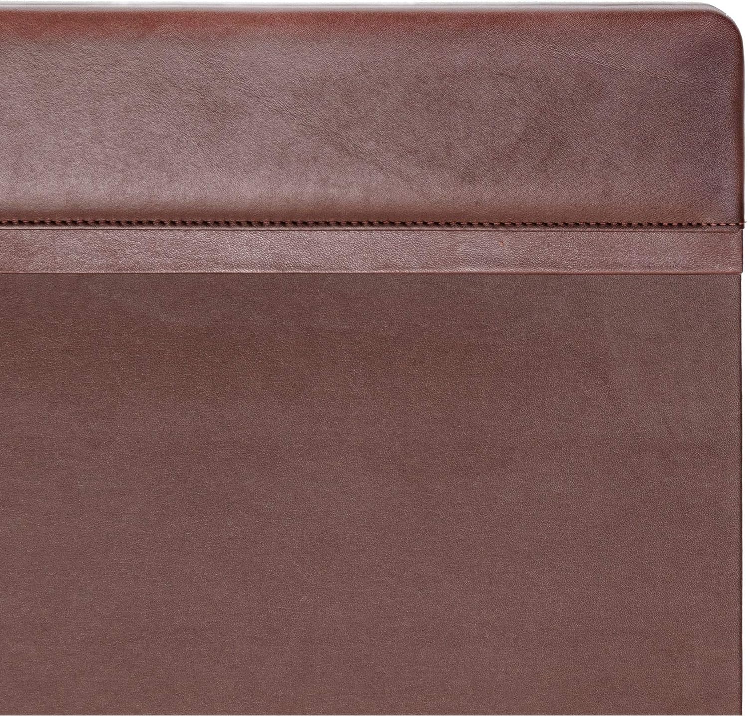 Dacasso Pad with Top Rail Luxury Leather Blotter for Writing-Executive Desk Surface Protector, 34 x 20, Chocolate Brown : Office Products